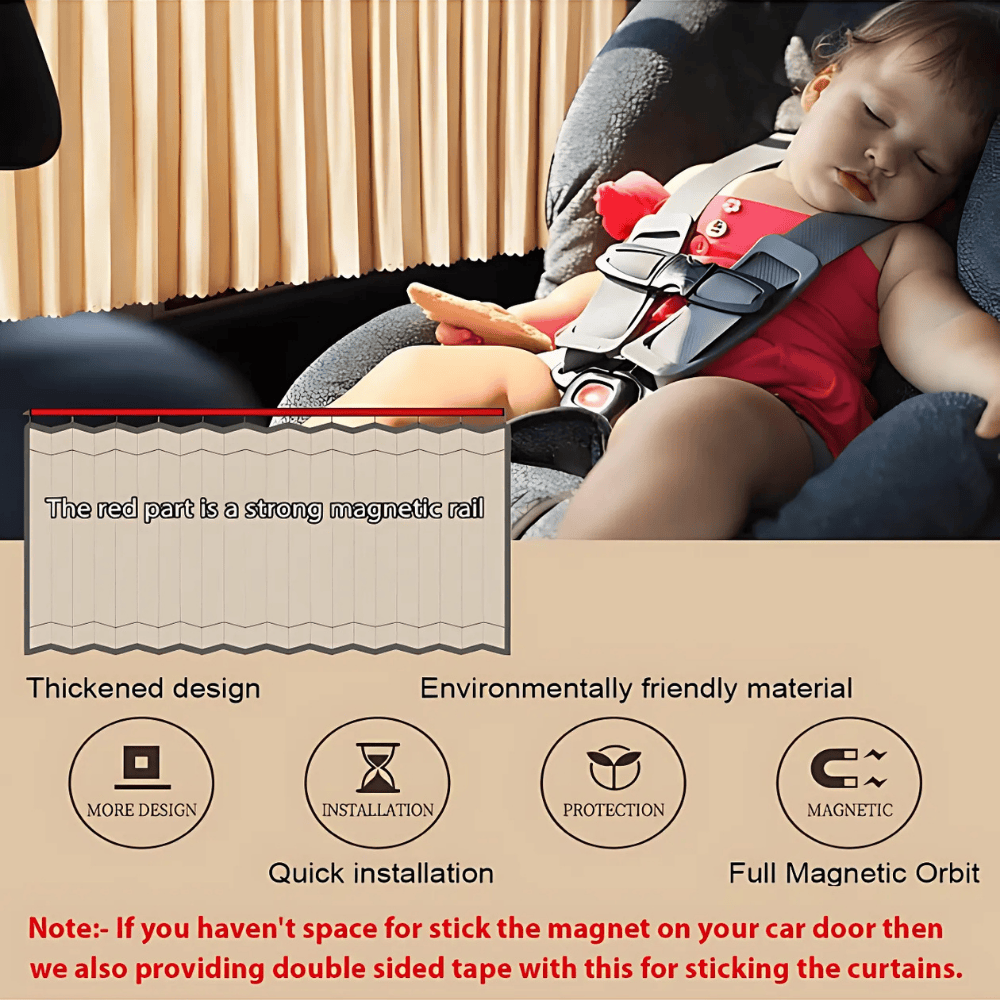 Car Sunshade Curtains (4-Piece Set)