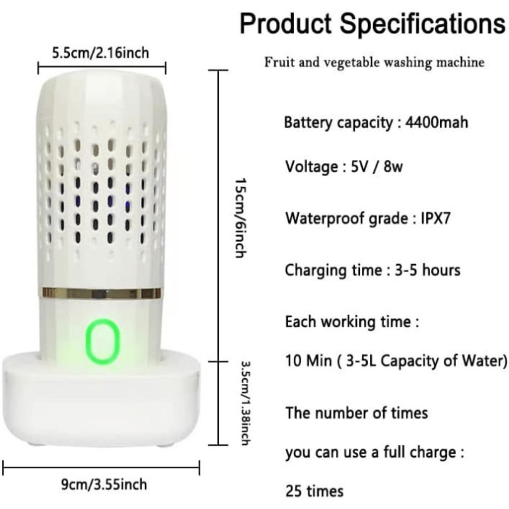 Fruit & Vegetable Food  Wireless Purifier