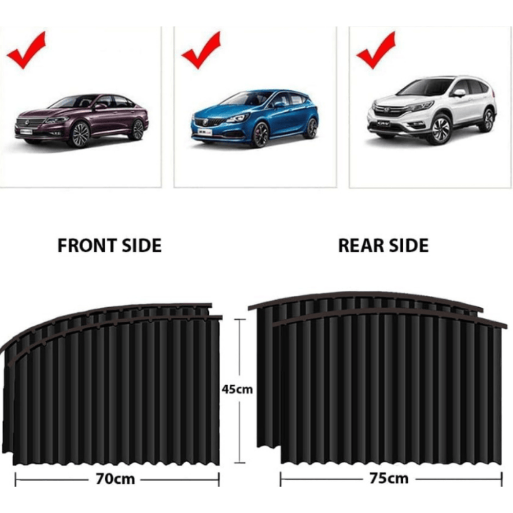 Car Sunshade Curtains (4-Piece Set)