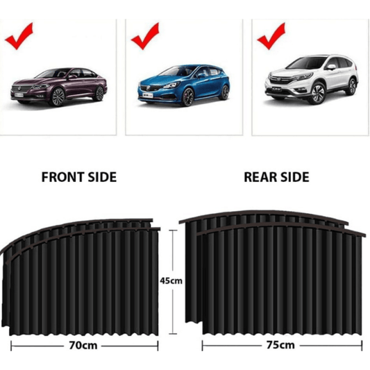 Car Sunshade Curtains (4-Piece Set)