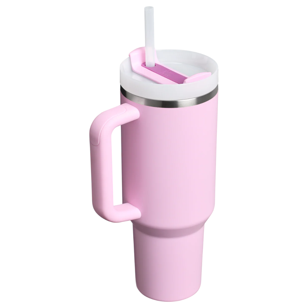 Stanley Baby Pink Insulated Tumbler 1.18L – Stainless Steel Travel Mug with Handle, Straw Lid & Vacuum Insulation