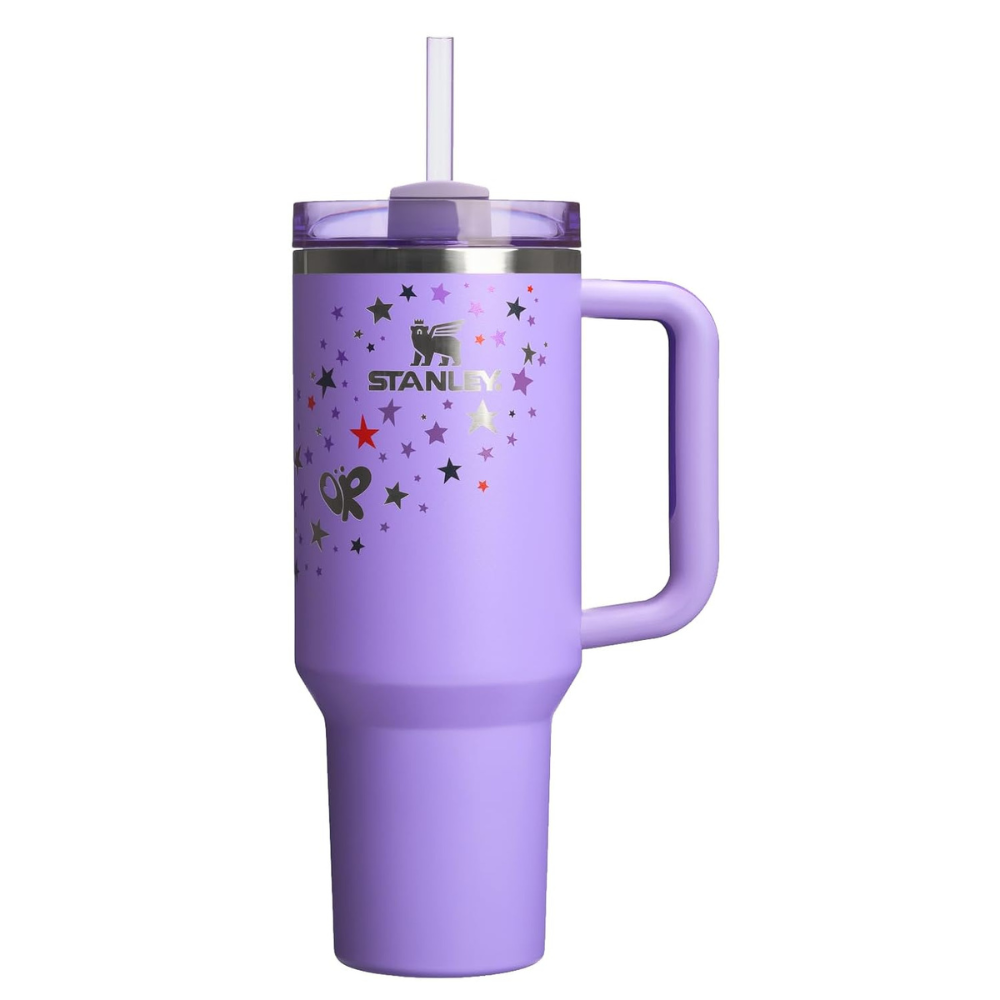 Stanley Starburst Purple Quencher H2.0 Tumbler 1.18L – Vacuum Insulated Stainless Steel Travel Mug with Handle & Straw