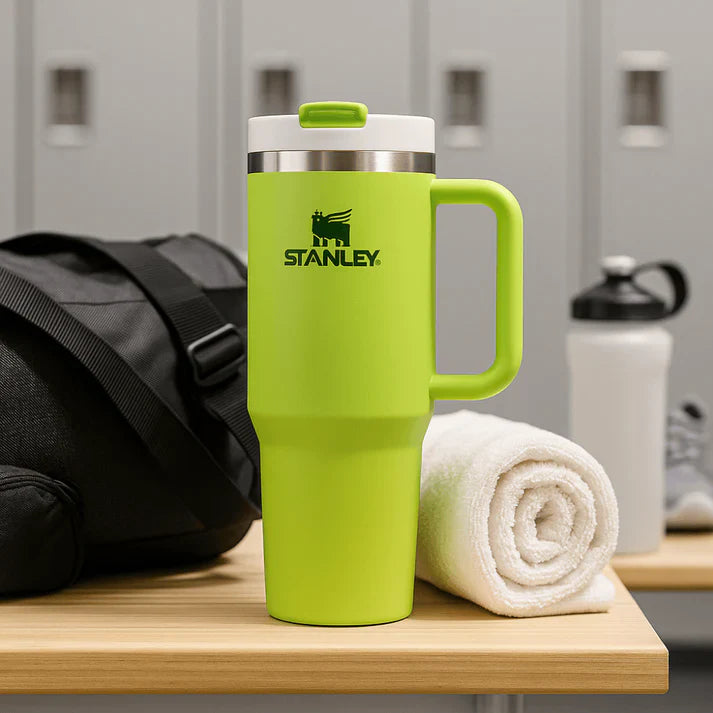 Stanley Quencher H2.0 FlowState Tumbler – 1.18L Citron Green, Vacuum Insulated Stainless Steel with Handle & Straw
